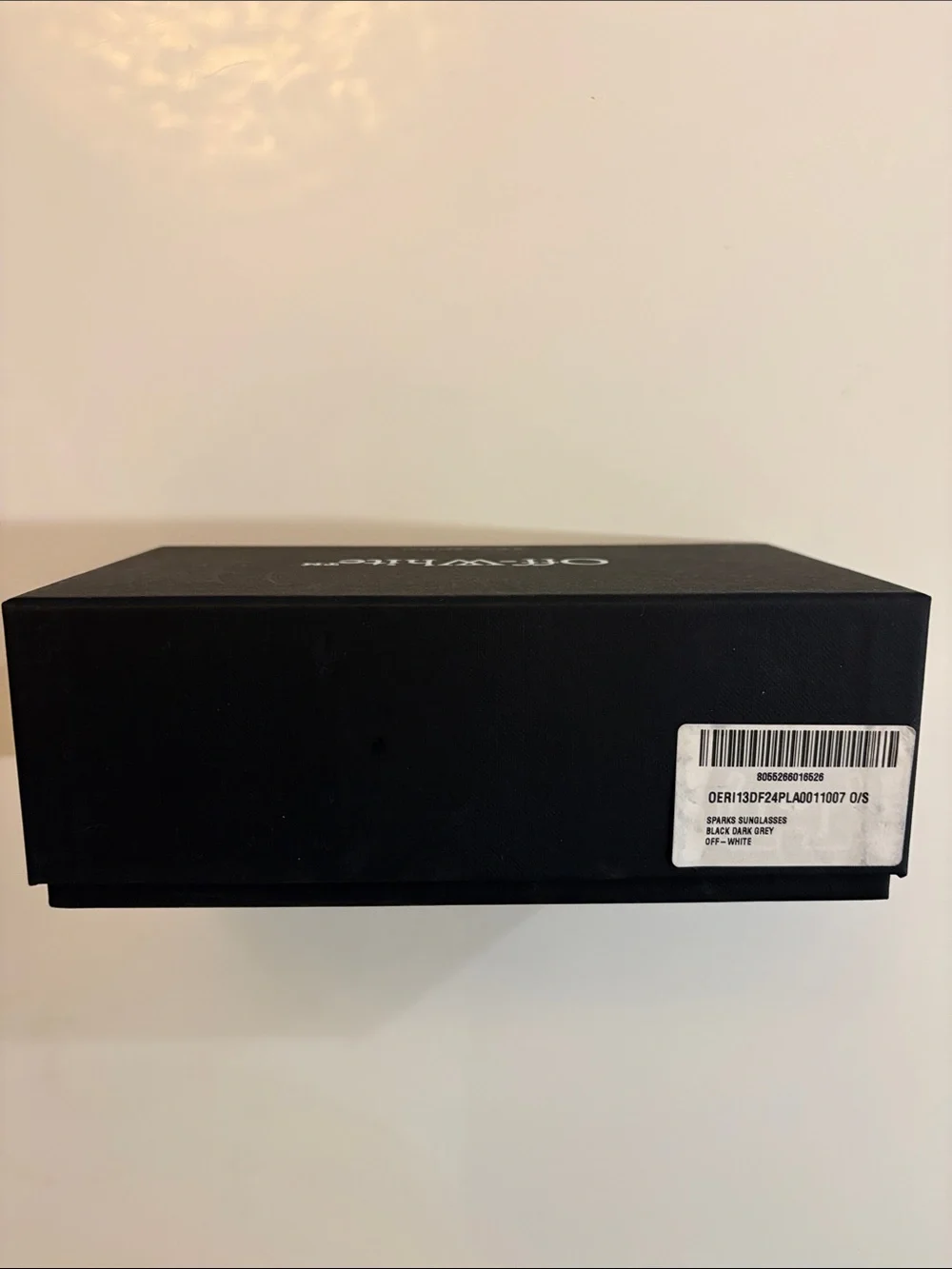 Off-White Black Box with White Logo 8x4in